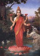 Raja Ravi Varma Goddess Lakshmi Spain oil painting artist
